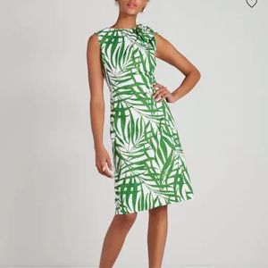 Kate Spade size 10 Palm Fronds Knot Shoulder Dress